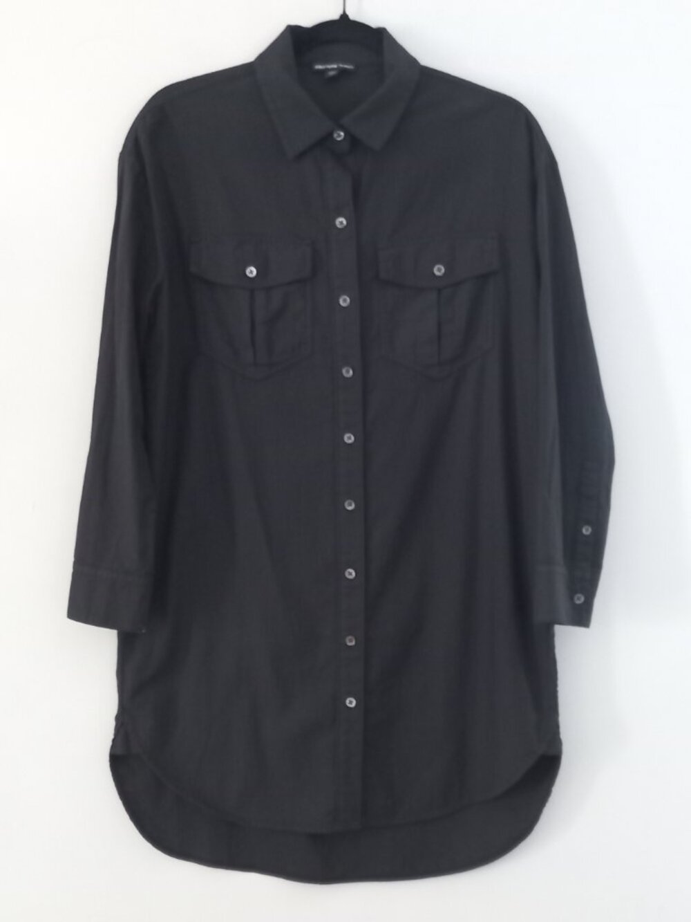 JAMES PERSE black long sleeve button up shirt dress